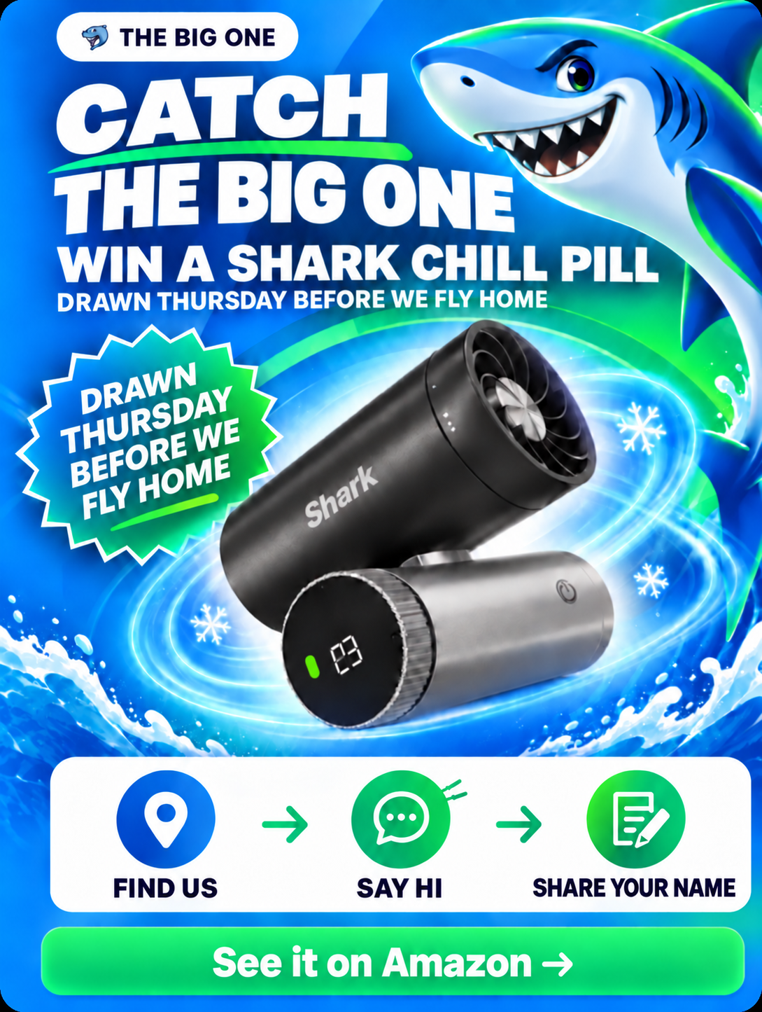 Catch the big one. Shark Chill Pill.